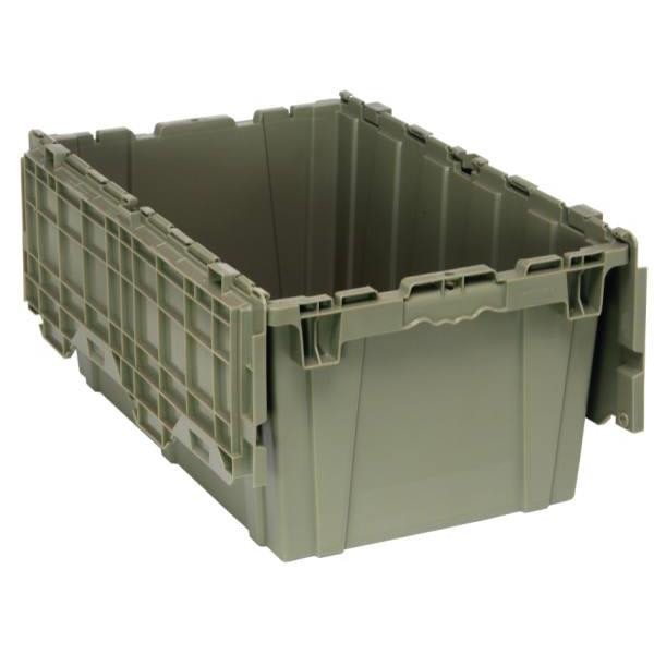 Quantum Storage Systems Gray Attached Top Distribution Containers 27x17-3/4x12-1/2 Inch