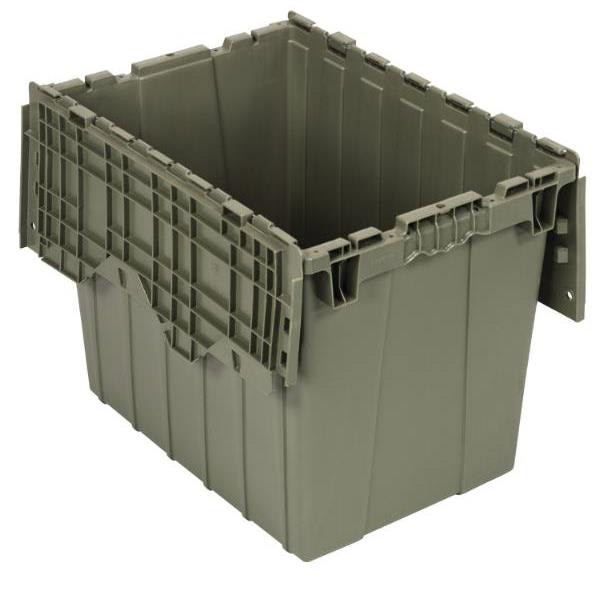 Quantum Storage Systems Gray Attached Top Distribution Containers 21-1/2x15-1/4x17-1/4 Inch