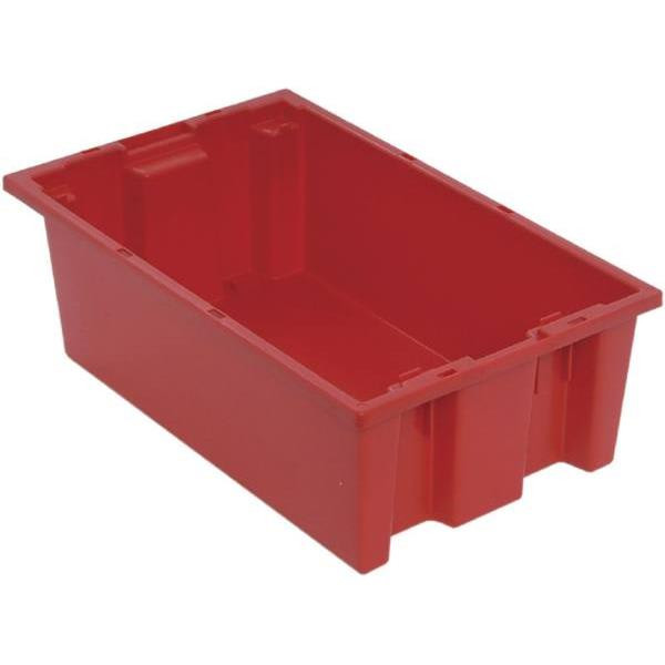 Quantum Storage Systems Red Stack And Nest Totes 18x11x6 In Package Of 6