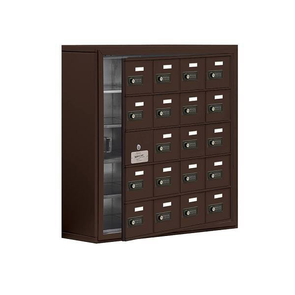 Salsbury Industries Cell Phone Locker, 19-A Usable Doors, Bronze Combo Locks