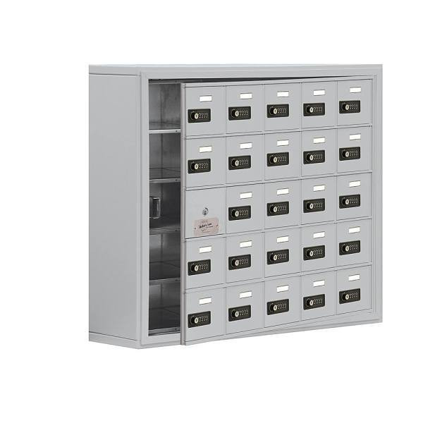 Salsbury Industries Cell Phone Locker, 24-A Usable Doors, Aluminum, Combo Locks