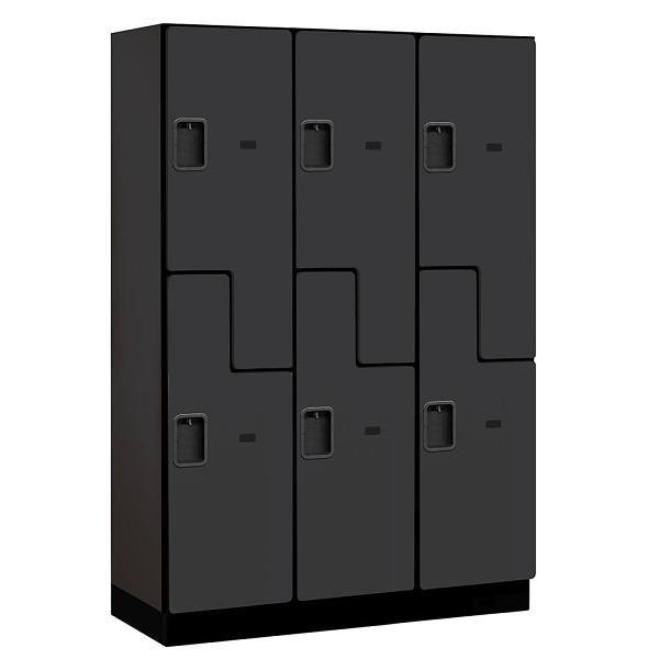 Salsbury Industries 18 Inch Wide Double Tier S- Style Designer Wood Locker
