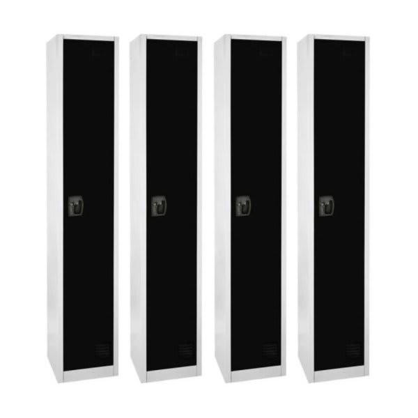 Adir Office 72 In. X 12 In. Single Tier Steel Locker Black