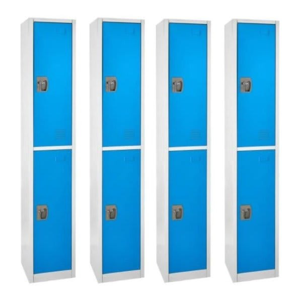 Adir Office 72 In. X 12 In. 2-Compartment Steel Locker Blue