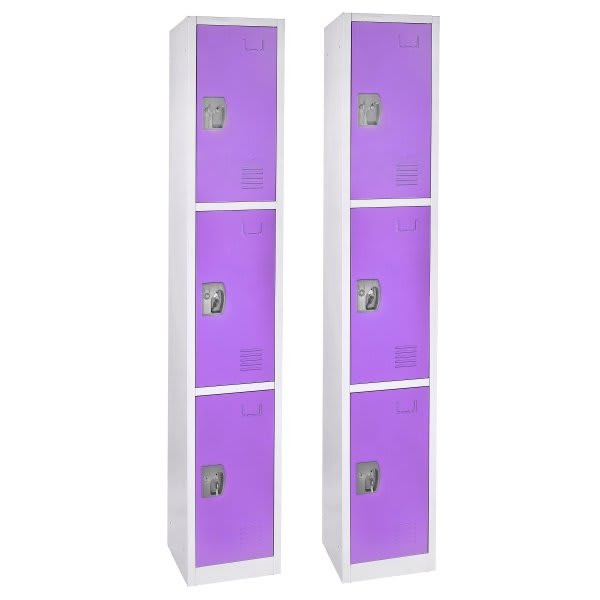 Adir Office 72 In. X 12 In. 3-Compartment Steel Locker Ppl