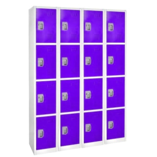 Adir Office 72 In. X 12 In. 4-Compartment Steel Locker Purple