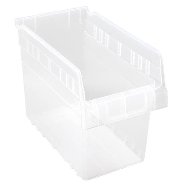 Quantum Storage Systems Store-Max Bin, 10-1/6" X 5-1/2" X 8" Clear, Case Of 30