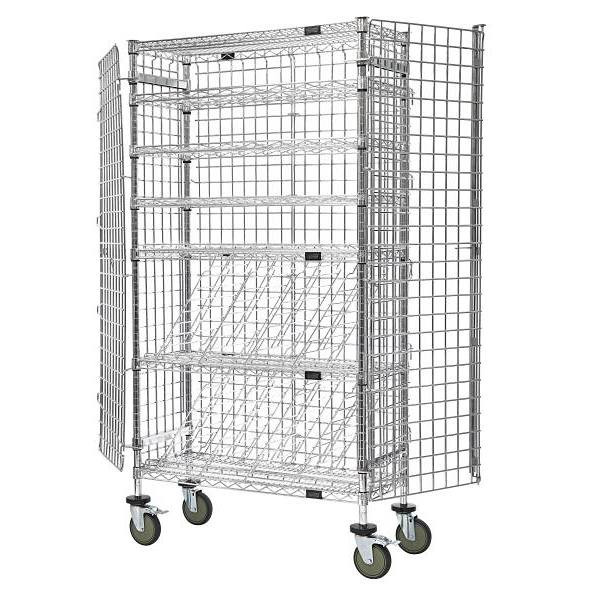 Quantum Storage Systems 17-Shelf Wine Cradle Unit, 36" X 14" X 86", Chrome