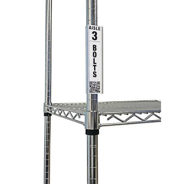 Quantum Storage Systems Label Holder And Inserts For Posts, 1" X 6", 12 Included