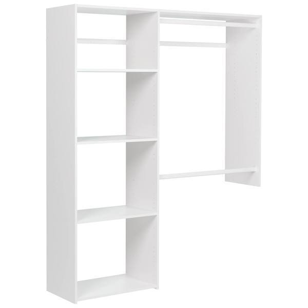 Easy Track 3'-5' W Deluxe Shelving Closet Kit White