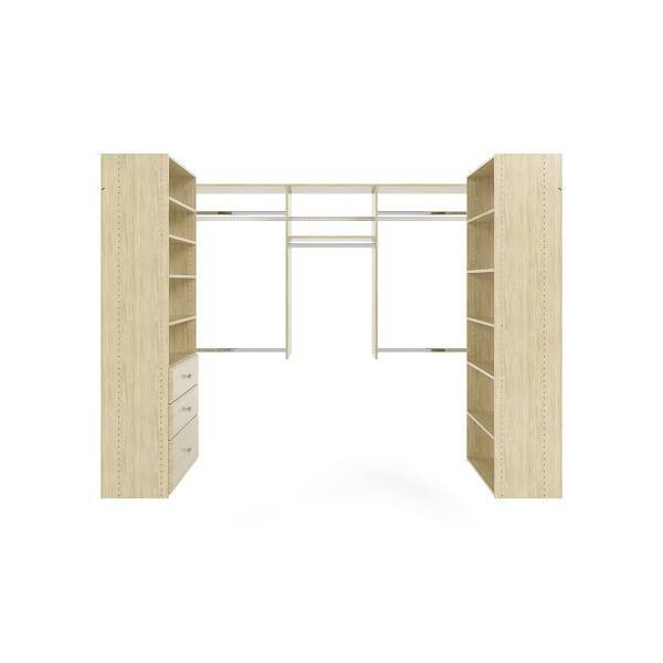 Easy Track 8-Foot X 4-Foot U-Shape Walk-In Closet Honey Blonde