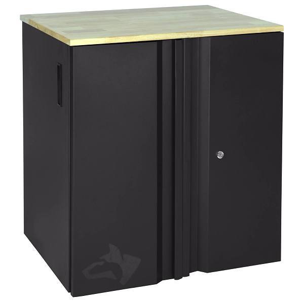 Husky Heavy Duty Welded 20-Gauge Steel 2-Door Garage Base Cabinet Black