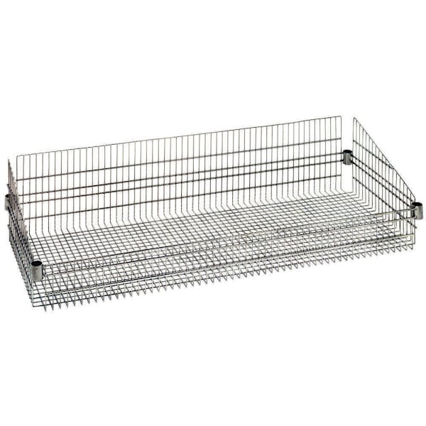 Quantum Storage Systems Wire Post Basket Chrome 18"W X 60"L X 10"H