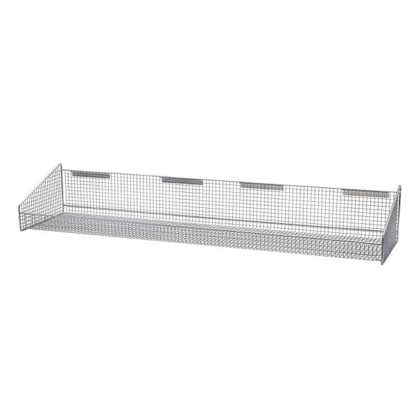 Quantum Storage Systems Partition Wall Hanging Basket Chrome 11.9"W X48"Dx 7.5"H