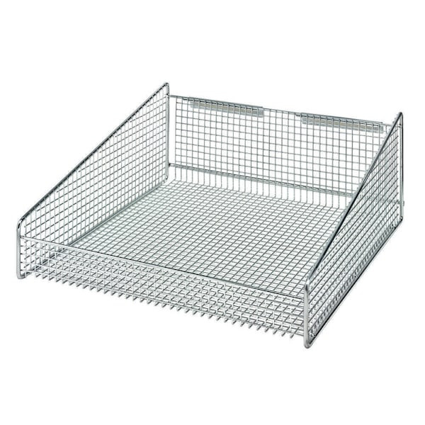 Quantum Storage Systems Partition Wall Hanging Basket Chrome 17.9"W X48"Dx 7.5"H