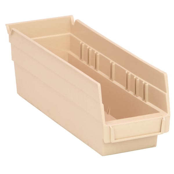 Quantum Storage Systems Shelf Bin 11-5/8"L X 4-1/8"W X 4"H Ivory Case Of 36