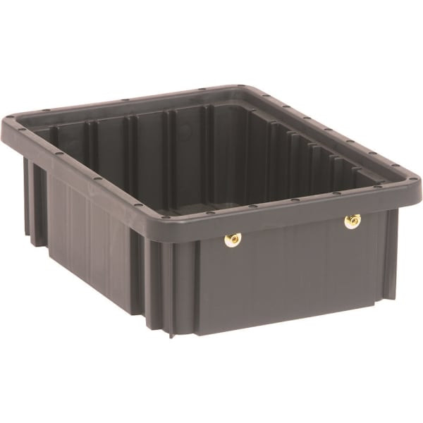 Quantum Storage Systems Container 10-7/8"L X 8-1/4"W X 3-1/2"H Black Case Of 20