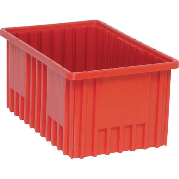 Quantum Storage Systems Container 16-1/2"L X 10-7/8"W X 8"H Red Case Of 8
