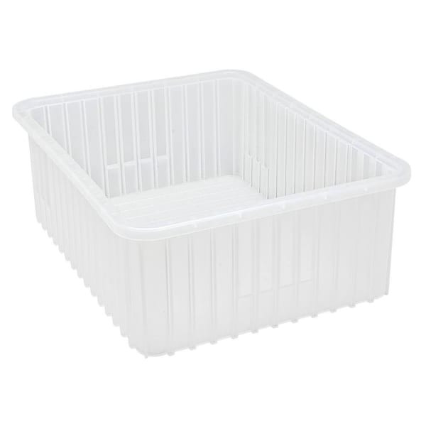Quantum Storage Systems Container 22-1/2"L X 17-1/2"W X 8"H Clear Case Of 3