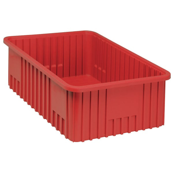 Quantum Storage Systems Container 22-1/2"L X 17-1/2"W X 8"H Red Case Of 3
