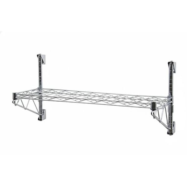 Quantum Storage Systems Single Wine Cantilever, 1 Shelf, 14" X 14" X 36", Chrome