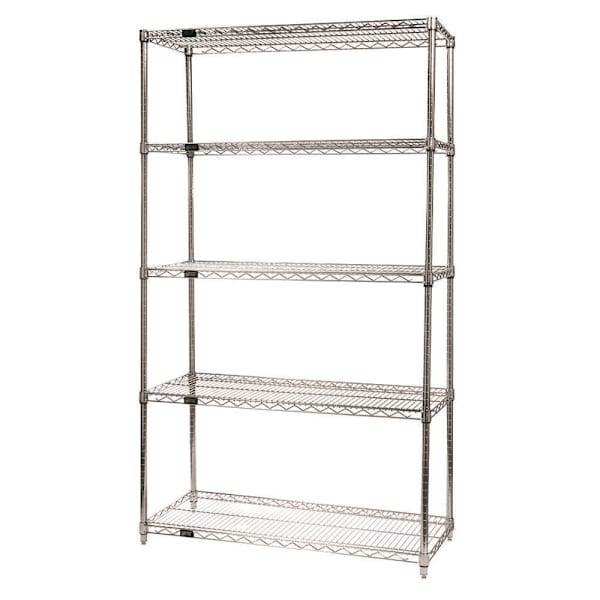 Quantum Storage Systems Wine Cradle Wire Unit, 14" X 48" X 74", Chrome