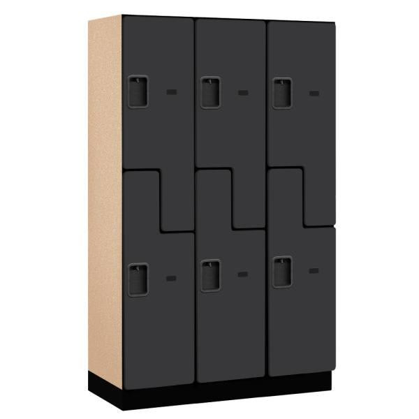 Salsbury Industries Black-15 Inch Wide S Style-Wood Locker 6 Feet X 18 Inches
