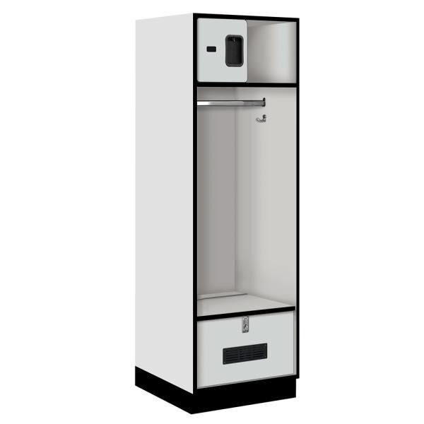 Salsbury Industries Gray-24 Inch Wide Designer Wood Open Access Locker