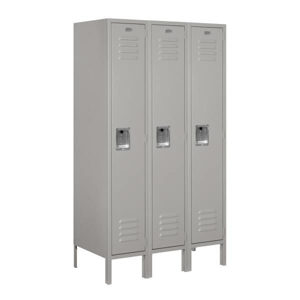 Salsbury Industries Gray- Single Tier Standard Metal Locker-5 Feet X 18 Inches