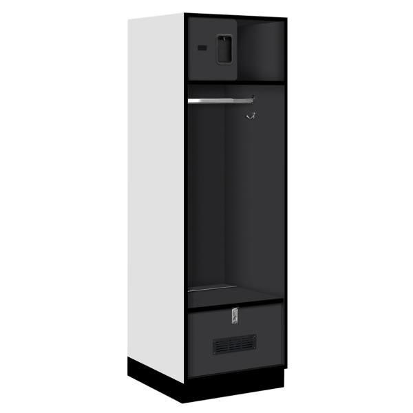 Salsbury Industries Black 24 Inch Wide Designer Wood Open Access Locker