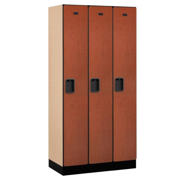 Salsbury Industries Cherry-Single Tier Designer Wood Locker 6 Feet X 18 Inches