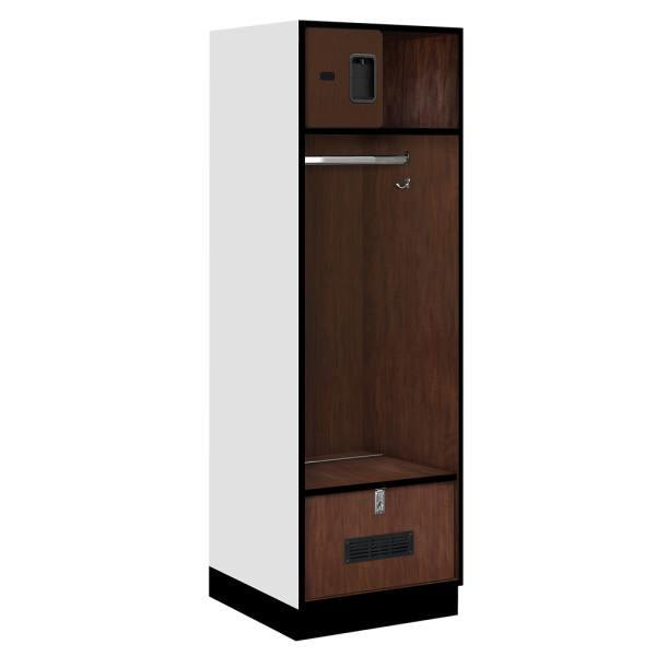 Salsbury Industries Mahogany 24 Inch Wide Designer Wood Open Access Locker