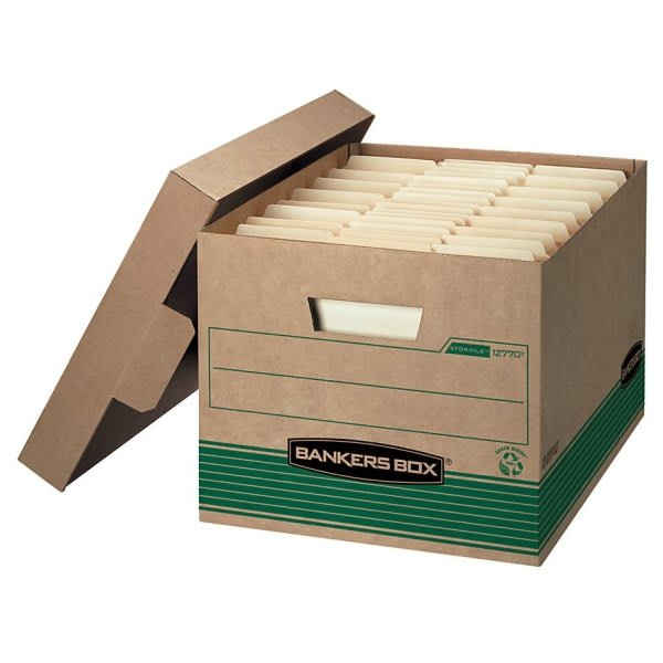 Bankers Box Fastfold Stor/File Kraft/Green Letter/Legal Storage Box, Case Of 12