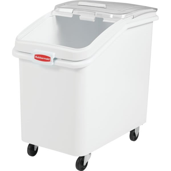 Rubbermaid Commercial 30.8 Gallon Rectangle Ingredient Storage Bin W/ Sliding Lid And Scoop