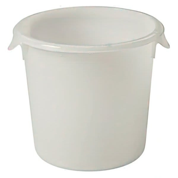 Rubbermaid Commercial 4 Qt Polyethylene Round Food Storage Container (12-Pack)
