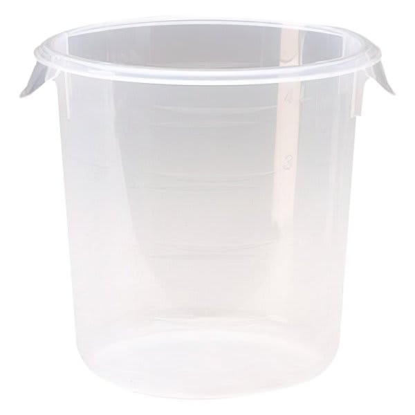 Rubbermaid Commercial 4 Qt Polypropylene Round Food Storage Container (12-Pack)