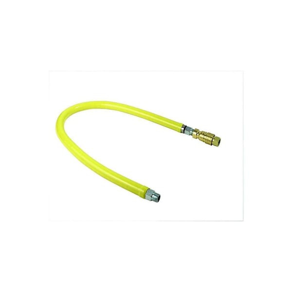 T&S Brass And Bronze Gas Hose W/Quick Disconnect, 3/4" Npt, 36" Long