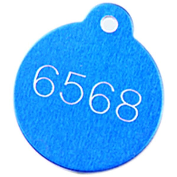 Generic 1.25 In Blue Round Pet Permit Tag (100-Pack)