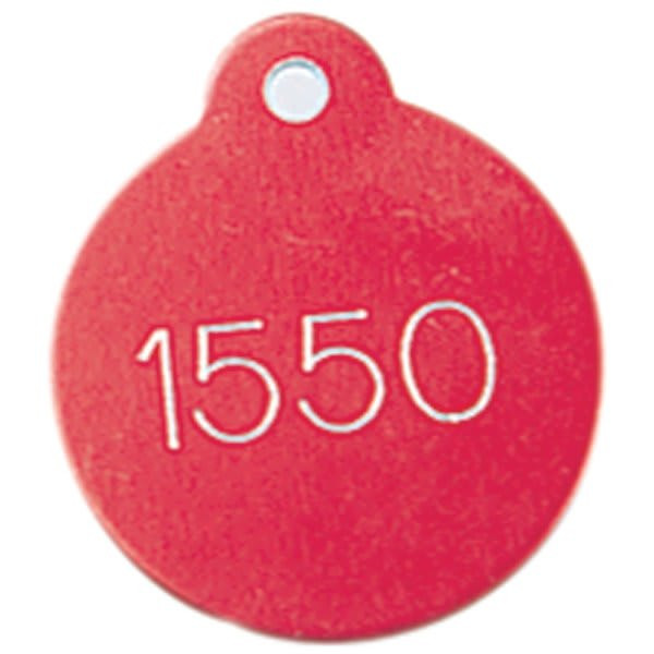 Generic 1.25 In Red Round Pet Permit Tag (100-Pack)