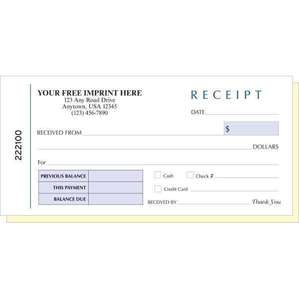Wire-Bound Receipt Book (50-Book)