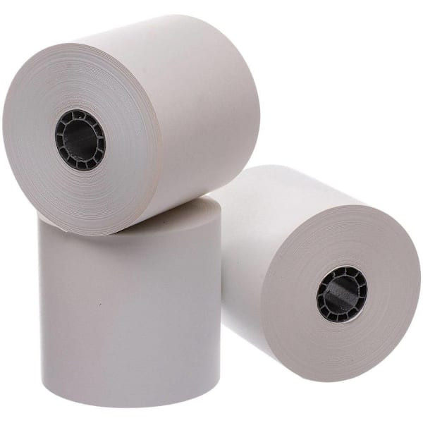 Business Source Thermal Paper Roll 2.25" X 165ft Smooth White Package Of 3