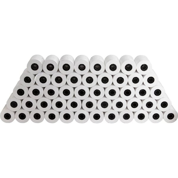 Business Source Thermal Paper Roll 2.25" X 80ft Smooth White Package Of 50