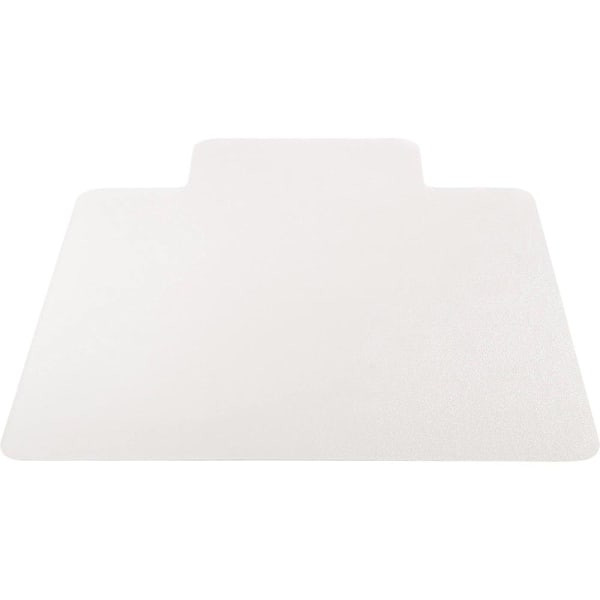 Lorell Hard Floor Wide Lip Chairmat  53" X 45" X 0.095" Vinyl Clear