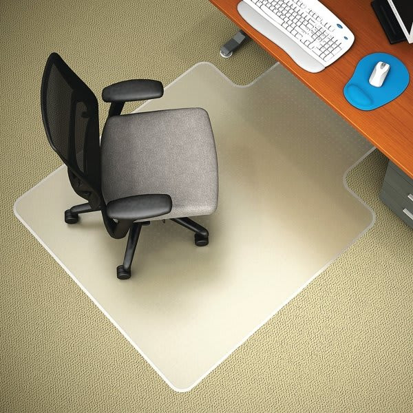 Realspace Advantage Chair Mat For Thin Carpets, Standard Lip, 36" X 48", Clear