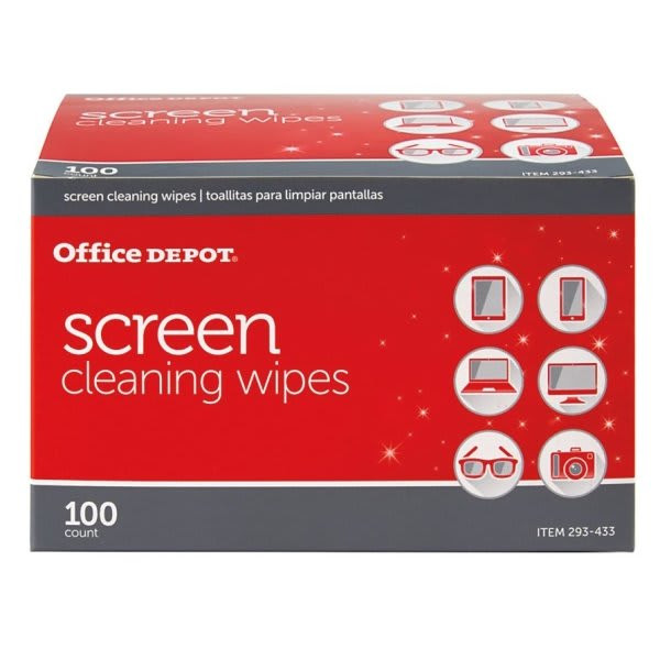 Office Depot Sealed Wrapper Screen Cleaning Wipes Package Of 100