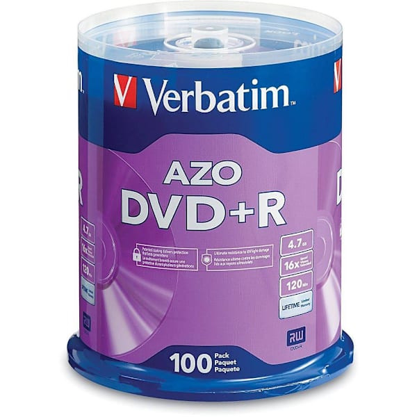 Verbatim Dvd+r Recordable Disc On Spindle 4.70 Gb Package Of 100