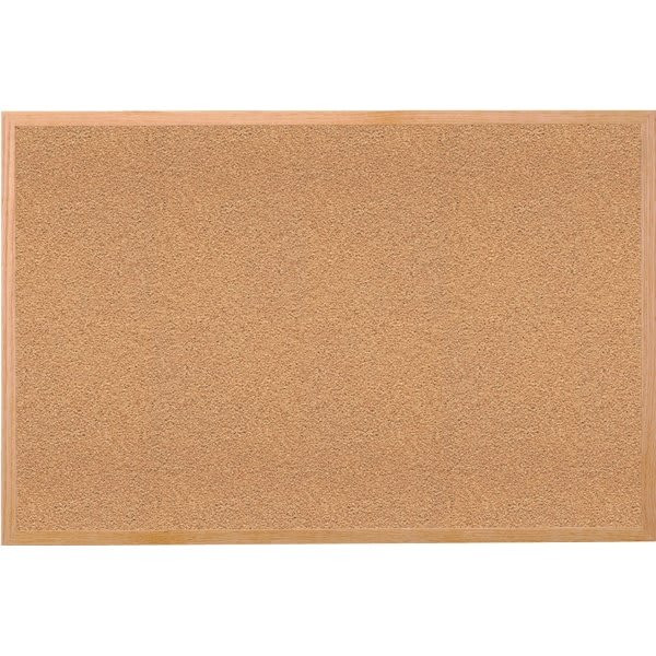 Ghent Natural Cork Bulletin Board With Wood Frame, 2'H X 3'W