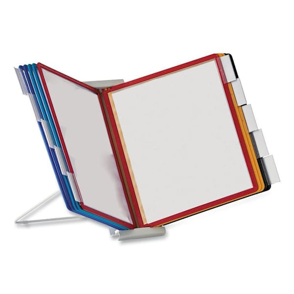 Durable Instaview Desktop Reference System 10 Panels Holds 8.5" X 11"