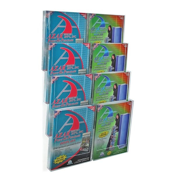 Azar Displays Clear Letter Size 8-Pocket Brochure Holder 28.75 X 19 Inch
