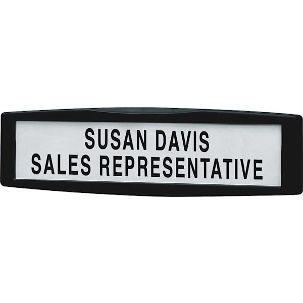 Fellowes Partition Additions Name Plate 9" X 2.5" X 0.8" Dark Graphite